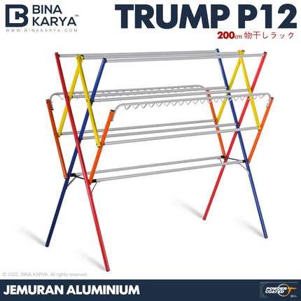 BINA KARYA - TRUMP P12 Jemuran Aluminium Jumbo Palang 12 200 cm
