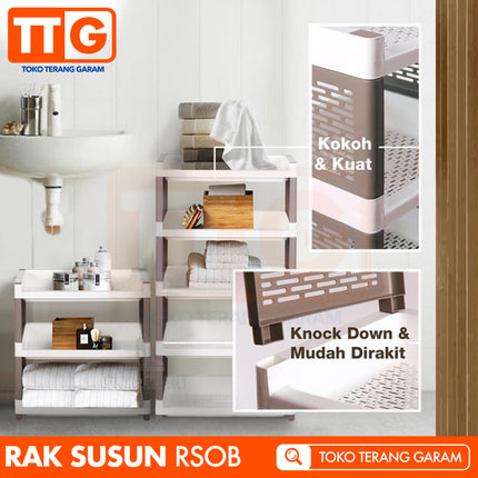 OLYMPLAST - RSOB 05 Rak Plastik Serbaguna Dapur Toilet 5 Susun Jumbo