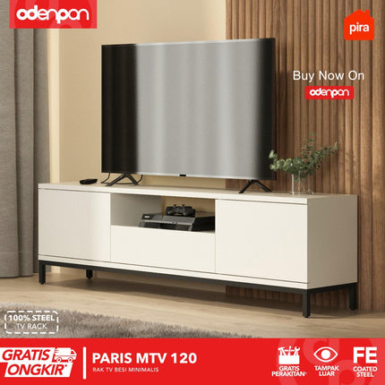 PIRA - PARIS MTV Meja / Rak  TV Besi Dengan Laci 120 / 150 cm
