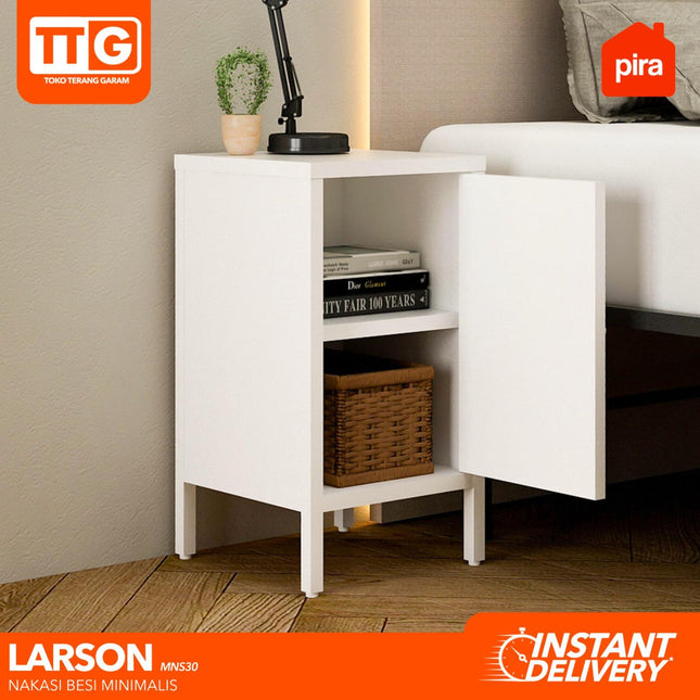 PIRA OX - INDY LARSON MNS 30 Nakas / Bedside Table Besi Minimalis Dengan Pintu