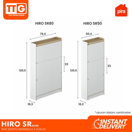 PIRA OX - HIRO SR Rak / Lemari Sepatu Swiing 50 / 80 cm