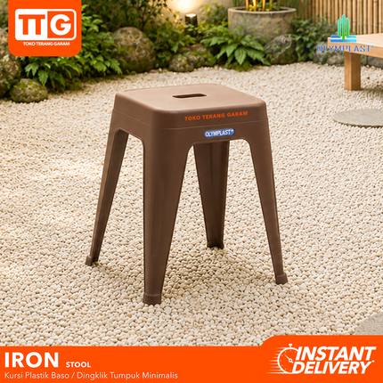 OLYMPLAST - IRON STOOL Kursi Plastik Baso Tumpuk Cafe