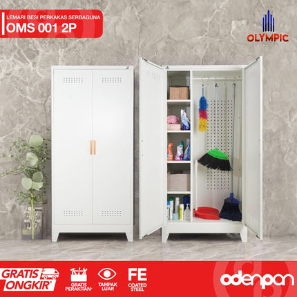 OLYMSTEEL - OMS 001 Lemari Besi Rak Perkakas 1 & 2 Pintu