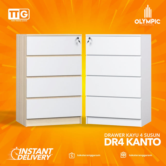 OLYMPIC - DR4 KANTO Drawer Kabinet Laci Kayu 4 Susun