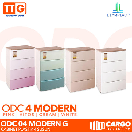 OLYMPLAST - ODC 04 MODERN Drawer Cabinet Plastik Laci 4 Susun