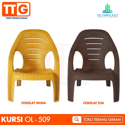 OLYMPLAST - OL 509 Kursi Plastik Santai / Teras Motif Rattan