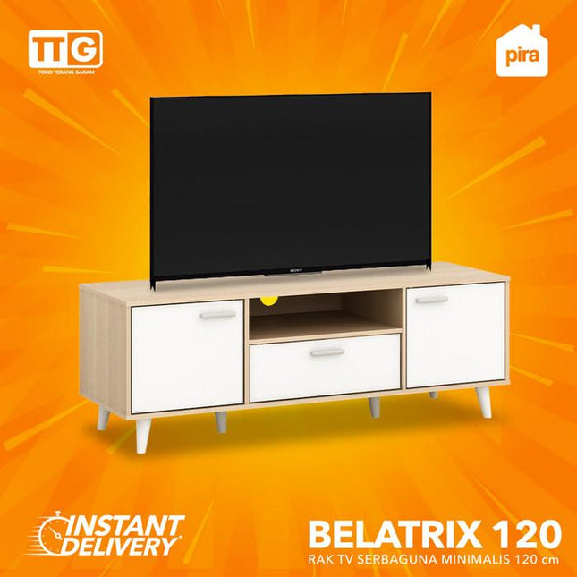 PIRA OX - BELATRIX TV 120 Meja / Rak TV Dengan 2 Pintu & Laci 120 cm