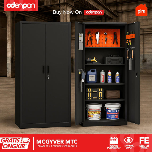 PIRA WORKDESIGN - MCGYVER MTC Lemari Besi Rak Perkakas Alat Pertukangan Serbaguna Minimalis 2 Pintu