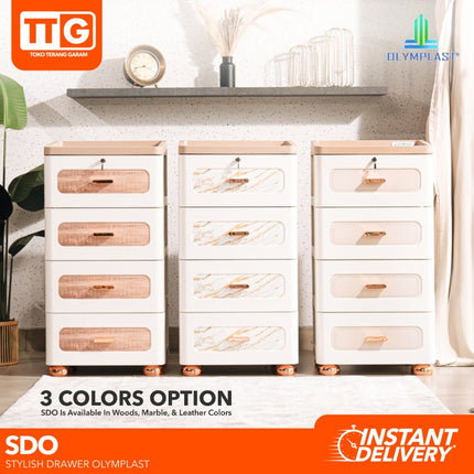 OLYMPLAST - SDO Stylish Drawer Cabinet Plastik 4 & 5 Susun
