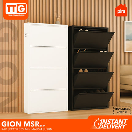 PIRA - GION MSR 65T4 Lemari / Rak Sepatu Besi Minimalis 4 Susun