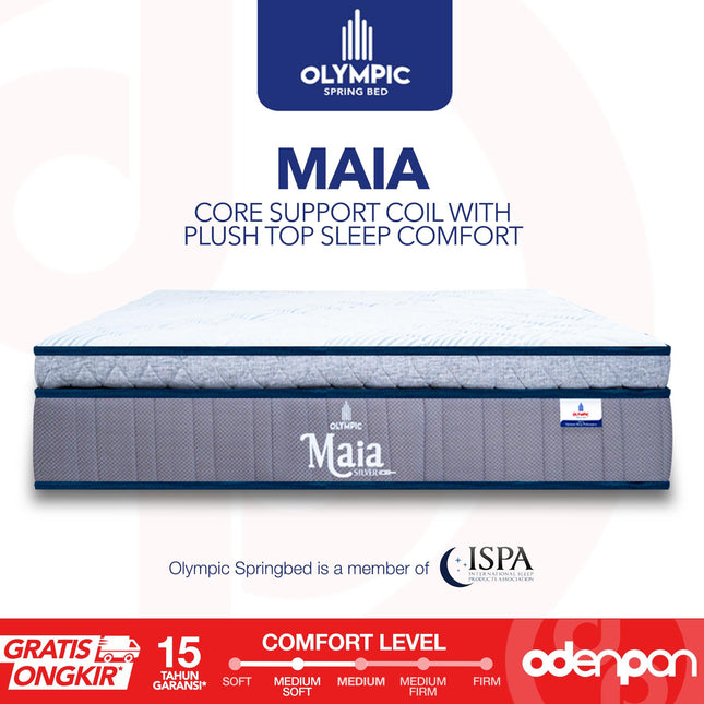 OLYMPIC - SET MAIA Kasur Spring Bed Mattress Garansi Plush Top Comfort Foam