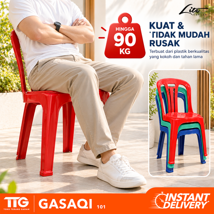 TABITHA - GASAQI 101 Kursi Plastik Sandar Susun Minimalis
