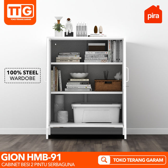 PIRA - GION HMB 91 Drawer / Cabinet / Diswar / Laci Besi 2 Pintu