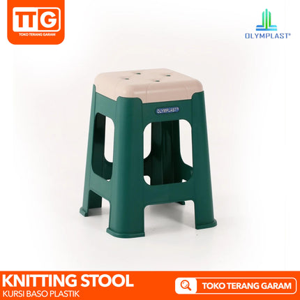 OLYMPLAST - KNITTING STOOL Kursi Baso Plastik Motif Jahitan