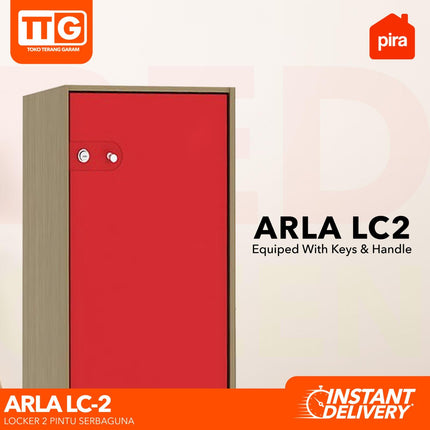 PIRA PRO DESIGN - ARLA LC2 Lemari Locker / Loker 2 Pintu Dengan Kunci Minimalis