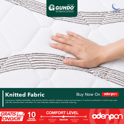 GUHDO - ADAGARD PILLOW TOP Kasur Spring Bed Pocket Coil Dengan Plush Pillow Top