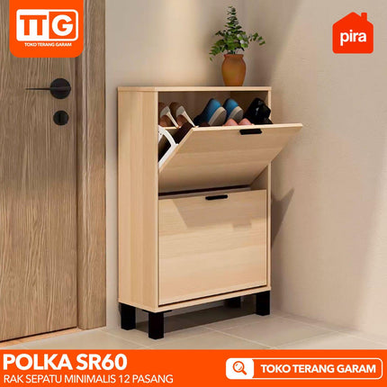PIRA OX - POLKA SR 60 Rak / Lemari Sepatu Serbaguna Minimalis 12 Pasang
