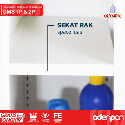 OLYMSTEEL - OMS 001 Lemari Besi Rak Perkakas 1 & 2 Pintu