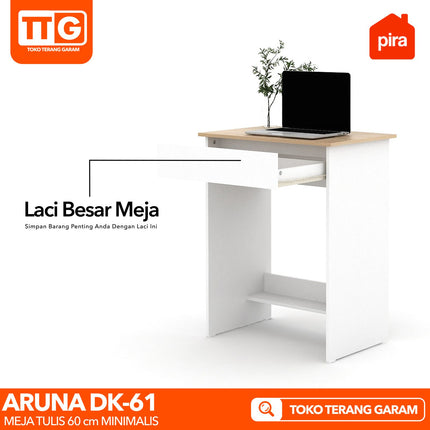 PIRA OX - ARUNA DK 61 Meja Belajar / Kerja / Kantor Dengan Laci 60 cm