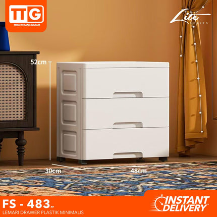 TGF - FS - 48 Cabinet Drawer Laci Plastik  3 4 5 6 Susun
