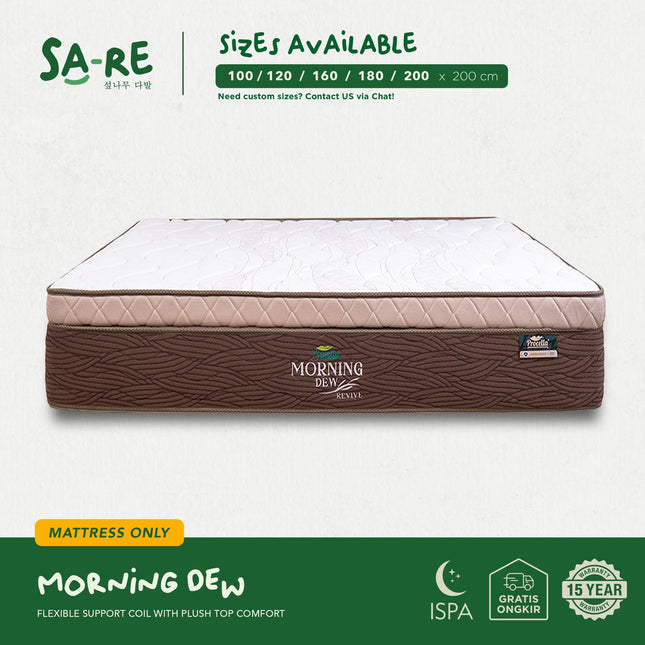 PROCELLA - MORNING DEW Kasur Spring Bed Plush Top Comfort