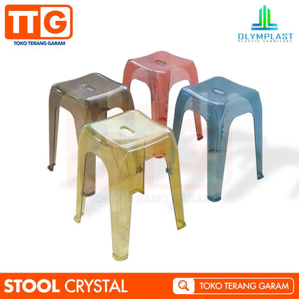 OLYMPLAST - CRYSTAL STOOL Kursi Plastik Baso Transparant