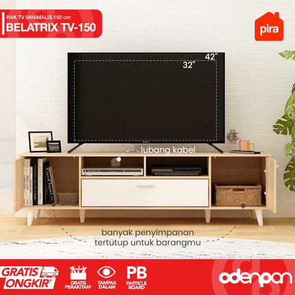 PIRA OX - BELATRIX TV 150 Meja / Rak TV Scandinavia 150 cm