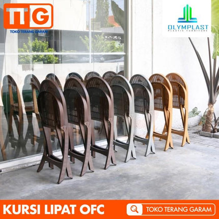 OLYMPLAST - OFC Folding Chair Kursi Lipat Motif Rattan