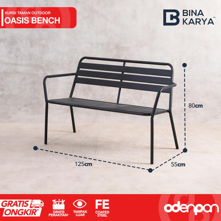BINA KARYA - OASIS CHAIR 2S Kursi / Chair Taman Besi Outdoor Serbaguna 2 Seater