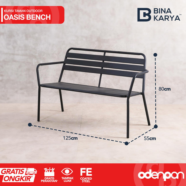 BINA KARYA - OASIS CHAIR 2S Kursi / Chair Taman Besi Outdoor Serbaguna 2 Seater