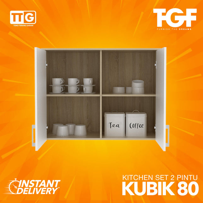TGF - KUBIK 80 Kitchen Set Atas 2 Pintu Rak Gantung Dapur Minimalis
