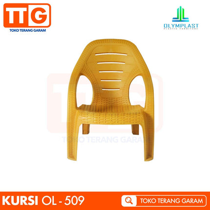 OLYMPLAST - OL 509 Kursi Plastik Santai / Teras Motif Rattan