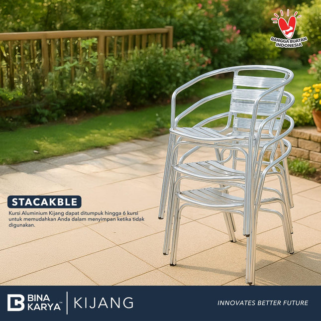 BINA KARYA - KIJANG Kursi Outdoor / Taman / Cafe Aluminium
