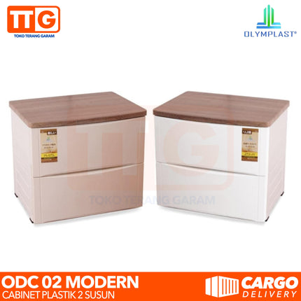 OLYMPLAST - ODC 02 MODERN Drawer Cabinet Plastik Laci 2 Susun