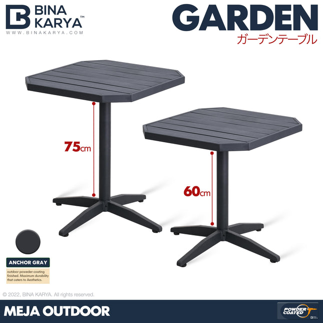 BINA KARYA - GARDEN TABLE Meja Outdoor / Taman / Cafe / Teras Besi