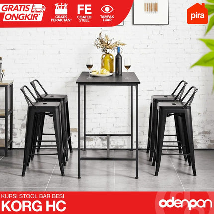 PIRA - KORG HC Kursi Stool Bar Cafe Besi Import Tinggi Outdoor