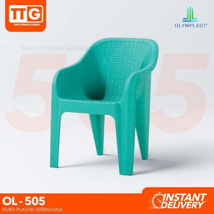 OLYMPLAST - OL 505 Kursi Plastik Motif Rattan Dengan Lengan