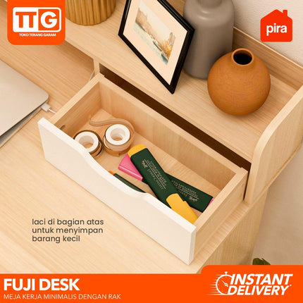 PIRA OX - FUJI DESK Meja Belajar / Kerja / Tulis Dengan Rak 80 cm