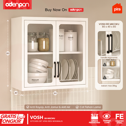 PIRA - VOSH MKCWU Kitchen Set Atas Besi Minimalis Dengan Kaca