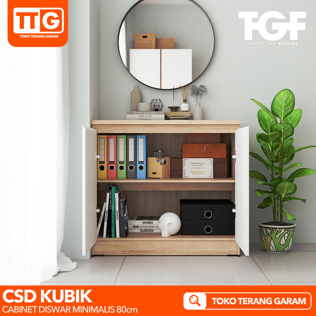 TGF - CSD KUBIK 80 Cabinet / Bufet Serbaguna Minimalis 2 Pintu
