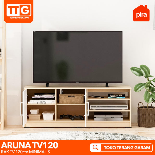 PIRA OX - ARUNA TV 120 Meja / Rak TV  Dengan Pintu 120 cm