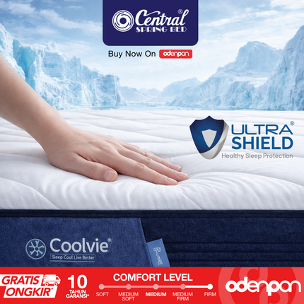 CENTRAL - COOLVIE SMART Kasur Spring Bed Cooling Feel Dengan Sense Latex & Foam Encasement