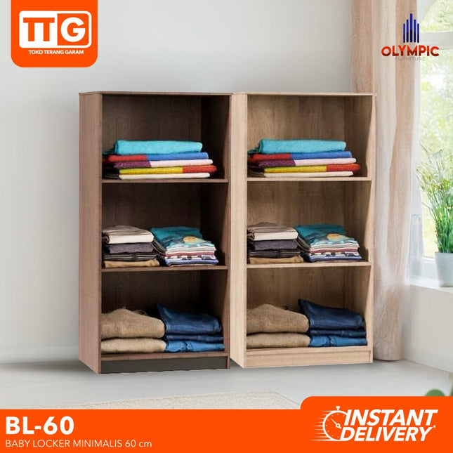 OLYMPIC BL 60 Baby Locker / Lemari Pakaian Anak Minimalis Dengan Rak 60 cm