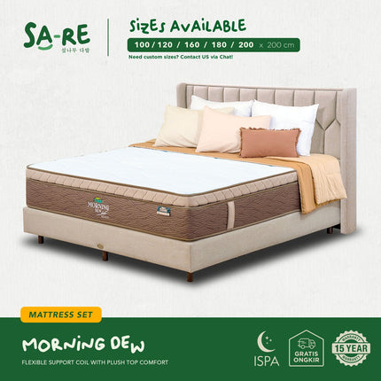 PROCELLA - SET MORNING DEW Kasur Spring Bed Plush Top Comfort