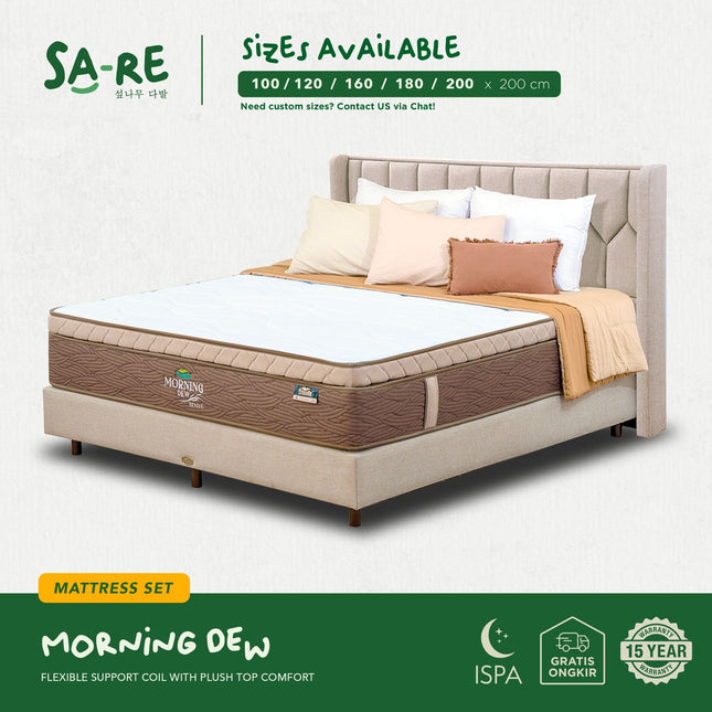 PROCELLA - SET MORNING DEW Kasur Spring Bed Plush Top Comfort