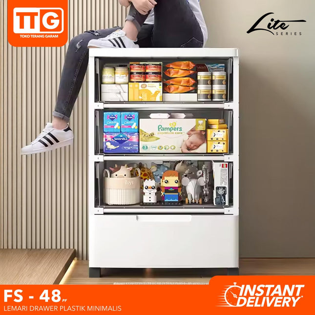 TGF - FS - 48 Cabinet Drawer Laci Plastik  3 4 5 6 Susun