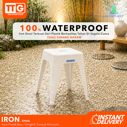 OLYMPLAST - IRON STOOL Kursi Plastik Baso Tumpuk Cafe