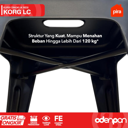PIRA - KOR LC Kursi Bangku Stool Cafe Besi Import Outdoor