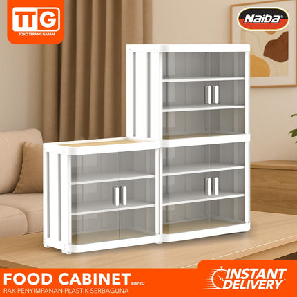 NAIBA NANDOS - MINI FOOD CABINET Lemari Makanan Plastik 3 & 6 Susun