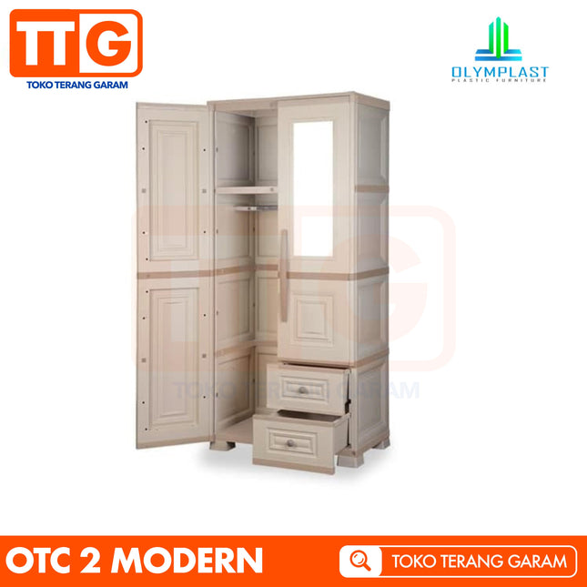 OLYMPLAST - OTC 2PL MODERN Lemari Pakaian Plastik 2 Pintu